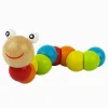 montessori wooden toys, baby development toys, developmental toys, wooden caterpillar