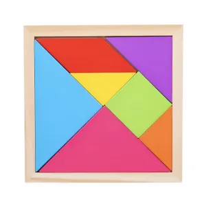 tangram puzzle, wooden tangram puzzle, educational toy