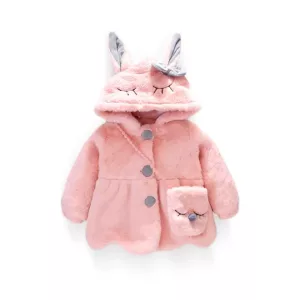 hooded jacket, baby jacket, warm jacket, plush jacket