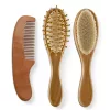 newborn hair brush, wooden brush, newborn brush set