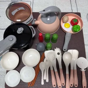 Received Kids Play Kitchen Cookware Toys Set from customer P***e.