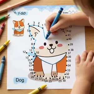 doodle book, dot connecting book, line drawing book, dot to dot coloring pages