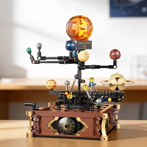 Solsystemmodell DIY rymdbyggklossar för barn