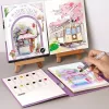 watercolour painting kit, watercolor travel kit, mini watercolor paint set