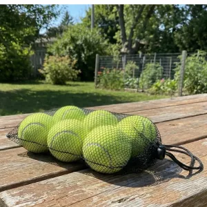 6-pack tennisbollar med meshpåse