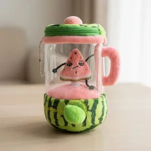 Söt juicer-plyschleksak med dragsnöre för barn