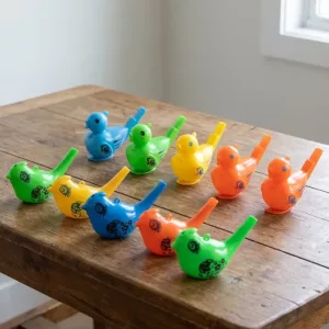 10-pack färgade fågelvisslor för barn