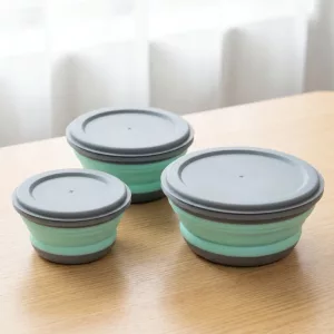 3-delars bärbart hopfällbart lunchlådeset för barn