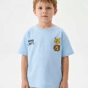 Söt T-shirt i bomull med tryck för barn